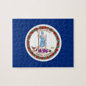 Puzzel met vlag van Virginia State Legpuzzel (Horizontaal)