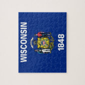 Puzzel met Vlag van Wisconsin State (Verticaal)