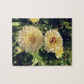 Puzzel met vrolijke gele bloemen. (Horizontaal)