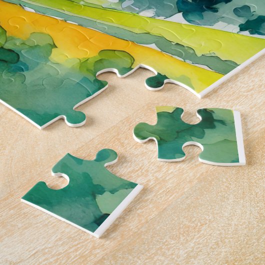 Puzzel: Mountain Majesty bij zonsopgang Legpuzzel (Zijkant)