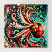 puzzel mozaïek octopus legpuzzel (Horizontaal)
