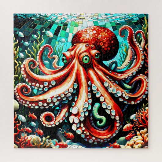 puzzel mozaïek octopus legpuzzel (Verticaal)