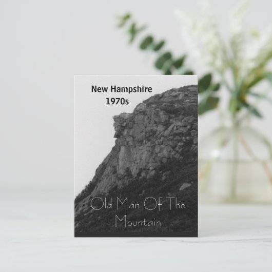 Puzzel New Hampshire oud man van de berg Briefkaart (Staand voorkant)