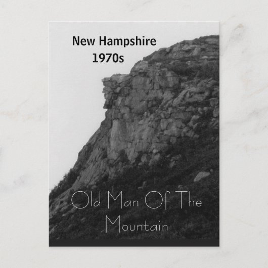 Puzzel New Hampshire oud man van de berg Briefkaart (Voorkant)