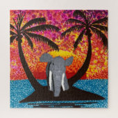 Puzzel - Olifant op Tropisch Eiland Legpuzzel (Verticaal)