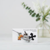 Puzzel op Fork Tines QR Code Health Professional Visitekaartje (Staand voorkant)