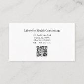 Puzzel op Fork Tines QR Code Health Professional Visitekaartje (Achterkant)