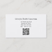 Puzzel op Fork Tines QR Code Health Professional Visitekaartje (Achterkant)