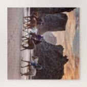 Puzzel: Paardrijden op Bandon Beach Legpuzzel (Horizontaal)