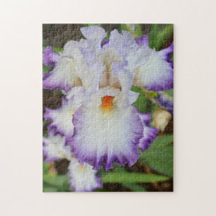 puzzel - Paarse eGedekte witte orchidee