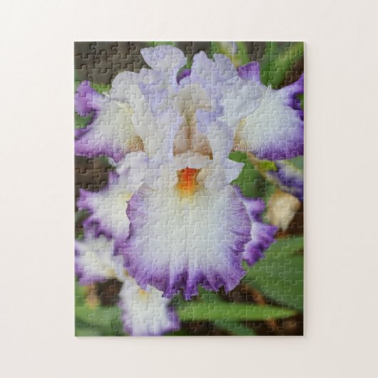 puzzel - Paarse eGedekte witte orchidee (Verticaal)