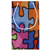 puzzel patroon klein cadeauzakje (Achterkant)