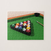 Puzzel: Pool Balls on Green Felt Legpuzzel (Horizontaal)