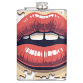 Puzzel Pop lippen Heupfles (Voorkant)