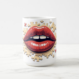 Puzzel Pop lippen Koffiemok