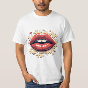 Puzzel Pop lippen T-shirt