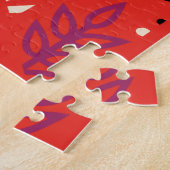 PUZZEL: Retro Aangepaste Mars Ruimtereisposter Legpuzzel (Zijkant)