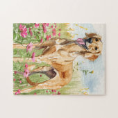 Puzzel - Saluki Watercolor Hond Jigsaw Cadeau (Horizontaal)