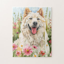 Puzzel – Samojeed Waterverf Legpuzzel voor Hondenl