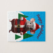 Puzzel - Santa Mouse in de winter Scene (Horizontaal)