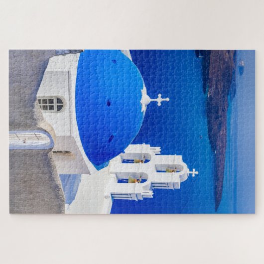 Puzzel Santorini kerk Legpuzzel (Horizontaal)