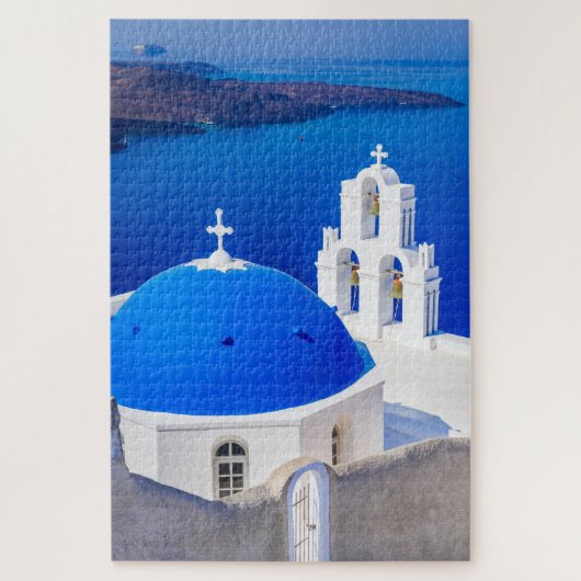 Puzzel Santorini kerk Legpuzzel (Verticaal)