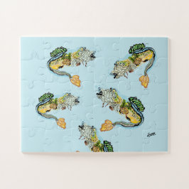 Puzzel: School van de Vis Bass Legpuzzel