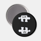 Puzzel schoon en vuil magneet (Voorkant / Achterkant)