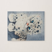 Puzzel Snow Leopard Schattige Grote Kattenpuzzel V Legpuzzel (Horizontaal)