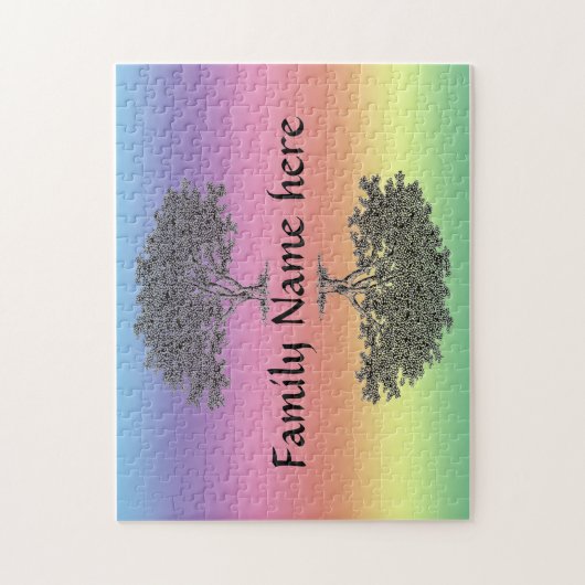 Puzzel - stamboom/naam (Verticaal)