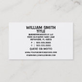 Puzzel stuk brein met breuken visitekaartje (Achterkant)