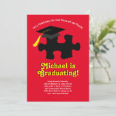 Puzzel stuk Graduation Party Kaart (Staand voorkant)