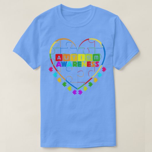 Puzzel stuk Hart Autisme Awareness T-shirt (Design voorkant)