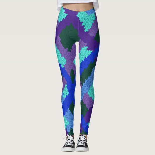 Puzzel stuk Pattern Leggings (Voorkant)