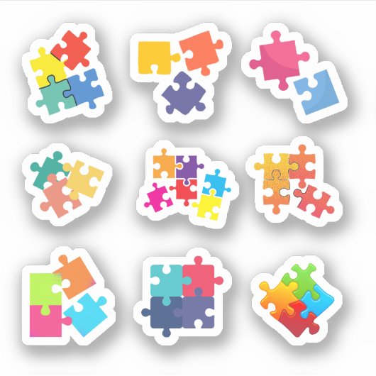 Puzzel stuk Stickers (Voorkant)