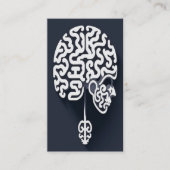 Puzzel stukje hersenen kunst visitekaartje (Voorkant)