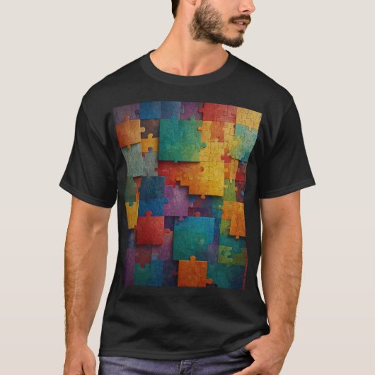 Puzzel stukjes wetenschap t-shirt (Voorkant)
