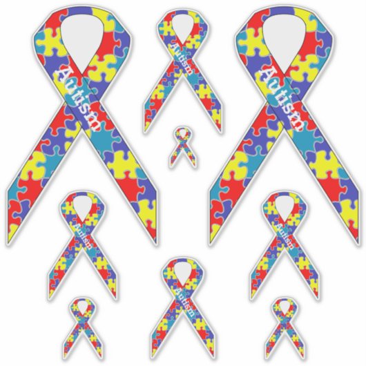 [Puzzel stukken] Autisme Awareness Lint Vinyl Sticker (Voorkant)