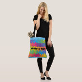 Puzzel Stukken Design Canvas tas (Op model)