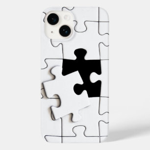 Puzzel stukken grillig plezier zwart en wit Case-Mate iPhone 14 hoesje