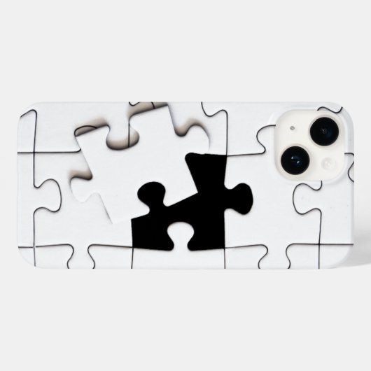 Puzzel stukken grillig plezier zwart en wit Case-Mate iPhone case (Achterkant (horizontaal))