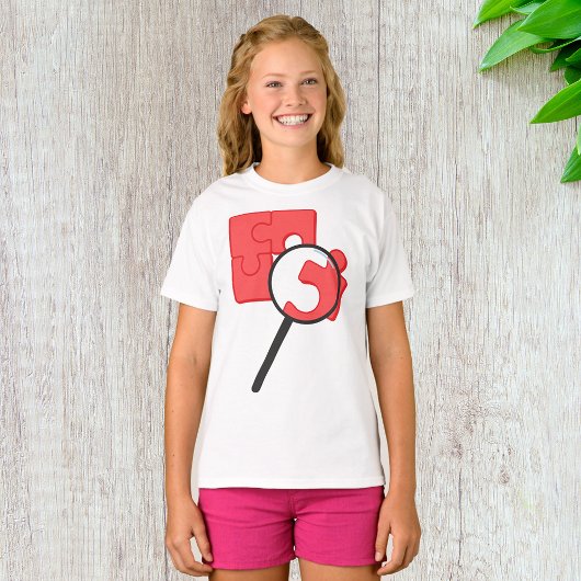 Puzzel Stukken Meisjes T-shirt