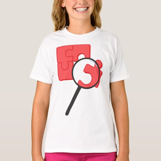 Puzzel Stukken Meisjes T-shirt (Voorkant)