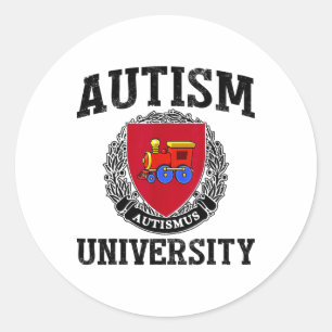 Puzzel stukken ondersteunen Shirt Autisme Univer Ronde Sticker