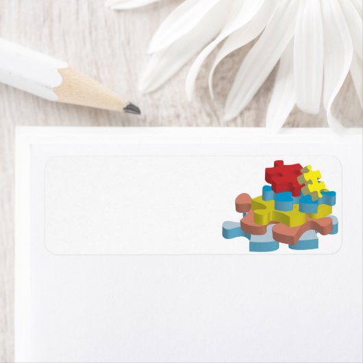 Puzzel stukken retour adres labels (Insitu)