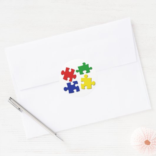 Puzzel stukken Sticker (Envelop)