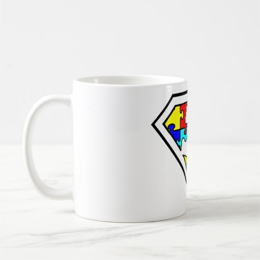 Puzzel Super Power Autisme Bewustzijn Koffiemok (Links)