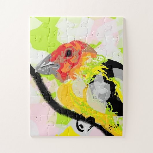 Puzzel: Tanagers Vogel van Oregon Legpuzzel (Verticaal)