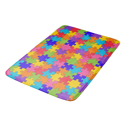 Puzzel tegels badmat (Gekanteld)