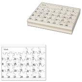 Puzzel Tracker voor Bujo Wood Art Stamp Rubberstempel (Gestempeld)